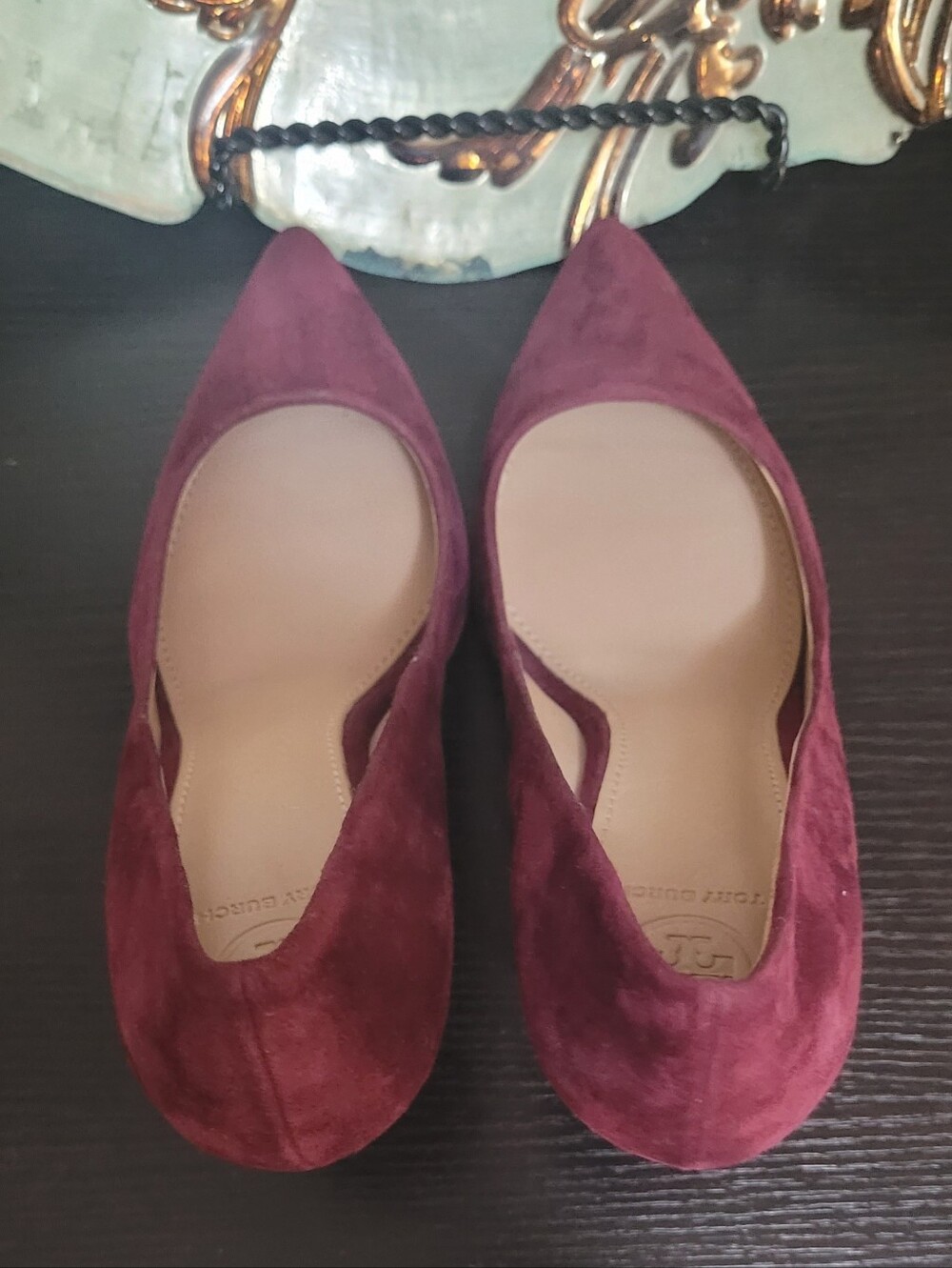 Tory Burch "Elana" Suede Pumps - Picture 2 of 9